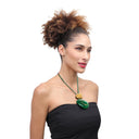 Prue By Zsiska Adjustable Necklace in Green and Gold