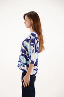 Estheme V Neck Sweater Tie-dye Blue Multi