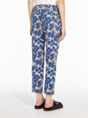 Max Mara Weekend RAVELLO Blue Palm Print Trousers