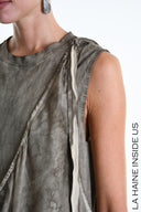 La Haine  Asymmetric Dress in Fango