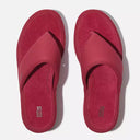 Fitflop Platforms Wedge Toe-Post Sandals In Burnt Berry
