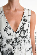 La Haine Asymmetrical Dress in White