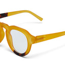 OKKIA Zeno Round Reading Glasses In Yellow Havana