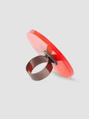Indira Dyed Horn Ring Red