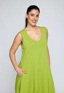 Luukaa Calista Sleeveless Dress In Lime