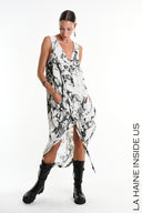 La Haine Asymmetrical Dress in White