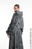 La Haine Hooded Sweat Shirt in Grey