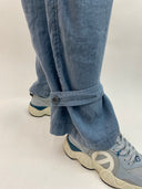OSKA Pinstripe Linen Trousers with Tie Belt in Air