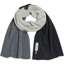 Henriette Steffensen  Fleece Scarf in Soft Black/Sand/Grey