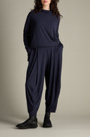 Sahara Soft Viscose Jersey Bubble Trouser In Night