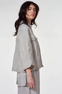 Baci Pin Stripe Jacket In Salt