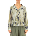 Grizas Short Patterned Jersey Jacket In Green