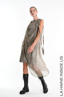 La Haine  Asymmetric Dress in Fango