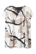 Elsewhere Jersey Print Top
