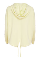 Naya Hooded Top With Contrast Cuff In Lemon