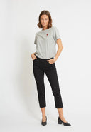 LauRie  Regular Piper 7/8 Trouser with Zip Black