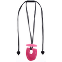 Zsiska Colourful Statement Pendant In Pink
