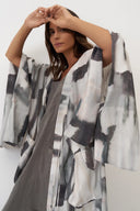 Bize Naxos Kimono Coat In Cloudy Grey