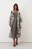 Bize Naxos Kimono Coat In Cloudy Grey