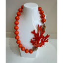 Sonata Bead And Coral Necklace In Rosa Coral