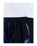 Sara Roka JINNY Long Dress/White Shirt with Navy Print Skirt