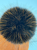 Rabionek Wool Beret With Pom Pom In Burnt Orange