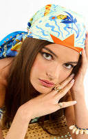 Wild Square Medium Scarf In Blue Wild