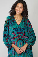 Sahara Winter Paisley Devore Dress Multi
