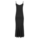 Xenia CRED Black Dress With Spaghetti Straps