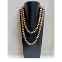 Sonata Long Beaded Necklace In Gold