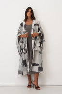 Bize Naxos Kimono Coat In Cloudy Grey