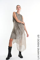 La Haine  Asymmetric Dress in Fango