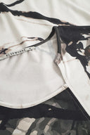 Elsewhere A Line Print Top In Cream And Black