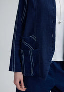 Luukaa Clover Woven Jacket In Original Denim
