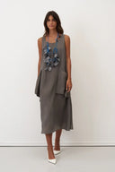BIZE Mykonos Dress In Grey