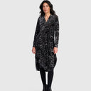 Alembika Velvet Dress In Grey Leopard