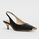 Marella PAPERO Black Kitten Heel Sling Back Shoes