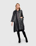 Alembika Shirt dress with Velvet Print Side Panel and Large Pocket