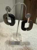 XAVIER-DEROME Silver Chain ,Black/Mink Pendant