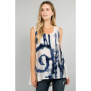 ET Lois Cherry Sleeveless Fine Knit Top Blue Multi