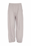 Naya Wide Leg Trouser With Tuck Hem In Taupe