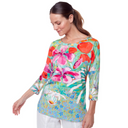 Claire Desjardins Abstract Top Pink Multi