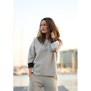 Henriette Steffensen Round Neck Pullover In Kit/Chocolate