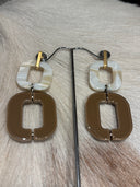 XAVIER-DEROME Double Earrings Cream/Camel