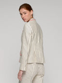 Vilagallo Cream Jacket With Navy Stripe