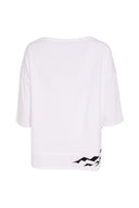 Naya T Shirt With Wave Print In White