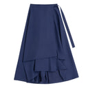 Xenia DAB04 Cotton Skirt In Indigo