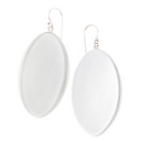 Zsiska Passion Oval Earrings In Silver