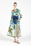Sara Roka Dress In Watercolour Palms
