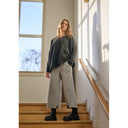 Henriette Steffensen Flare Trouser 3/4 Length In Light Grey